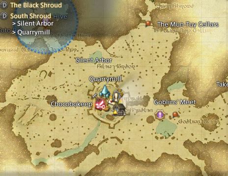 levemete FFXIV locations